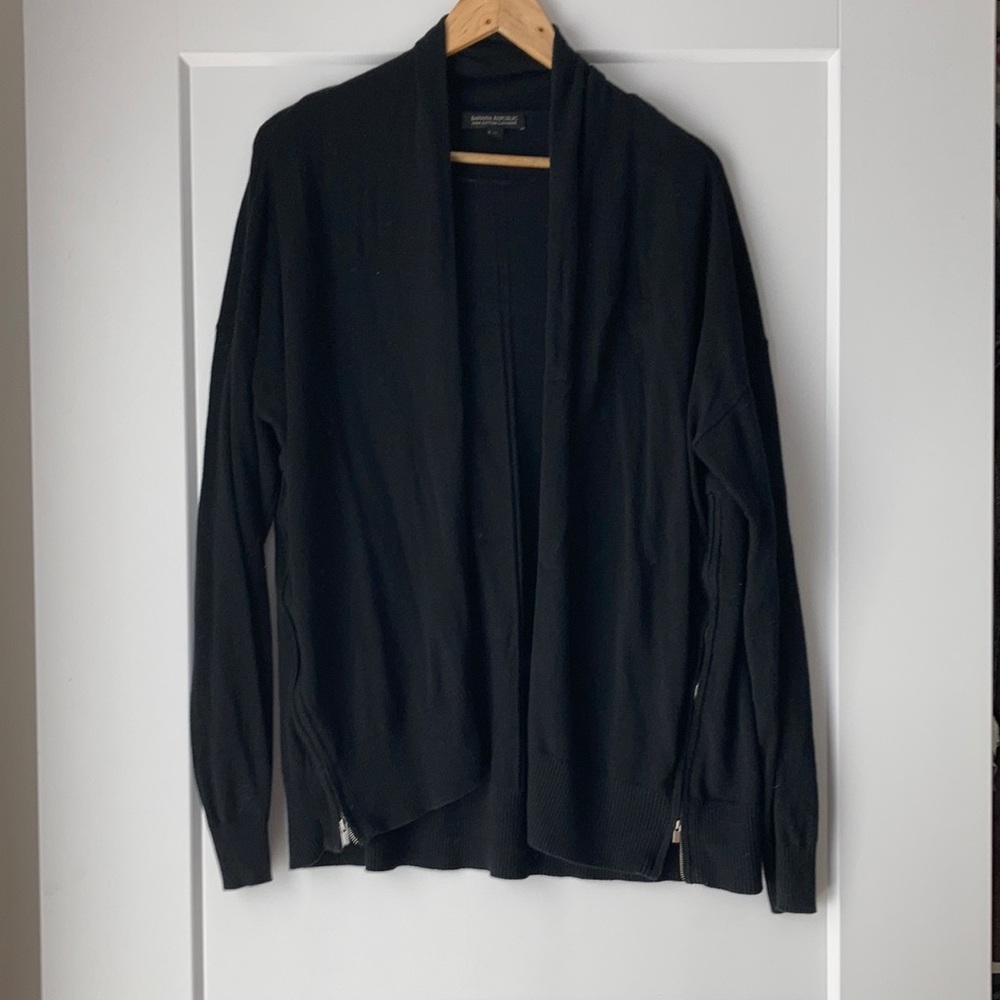 Banana Republic Pima Cotton Cashmere sweater with side zipper detail